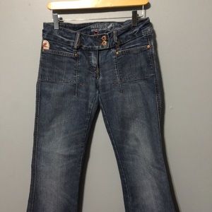 Low rise flare leg Parasuco jeans size 28.